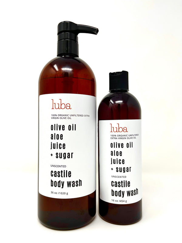 100% Organic Extra Virgin Olive Oil + Aloe & Sugar Castile Liquid Soap