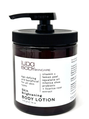 SKIN BRIGHTENING Whipped Body Butter w/Licorice Root + Lemon Peel Bioferment (in Large 19 oz jars)